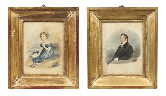 *A Set of Three Watercolor Portraits