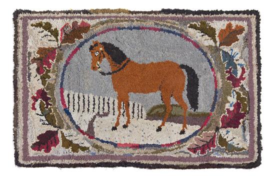 *An American Hooked Rug centered