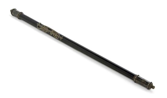 *An Ebonized Wood Baton of slightly