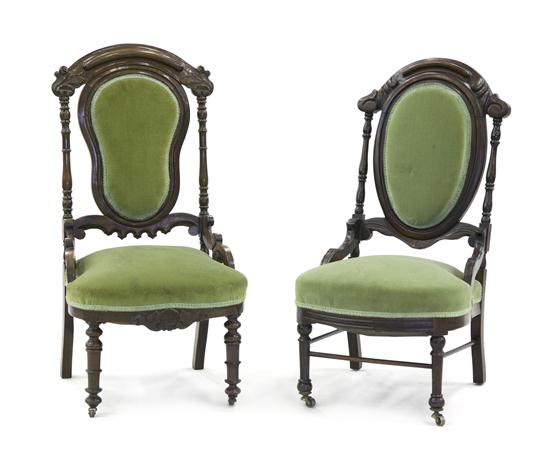 *Two Victorian Side Chairs each having