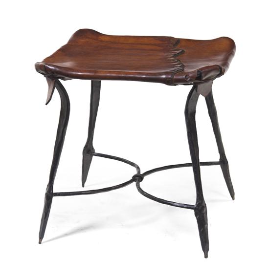 A French Wrought Iron Stool having 152a40