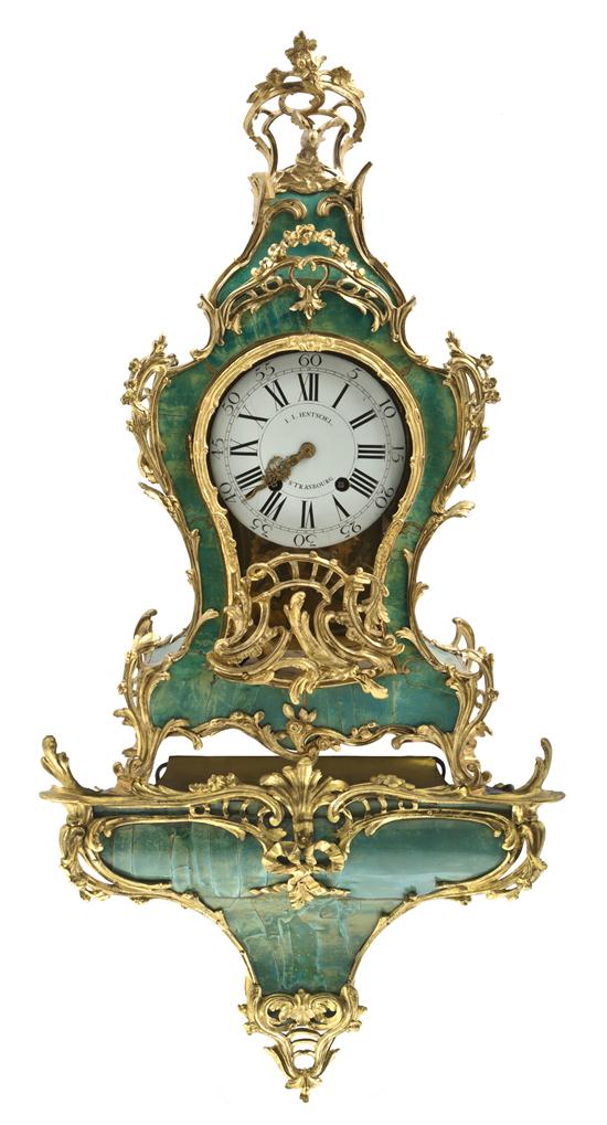 A French Faux Malachite and Gilt