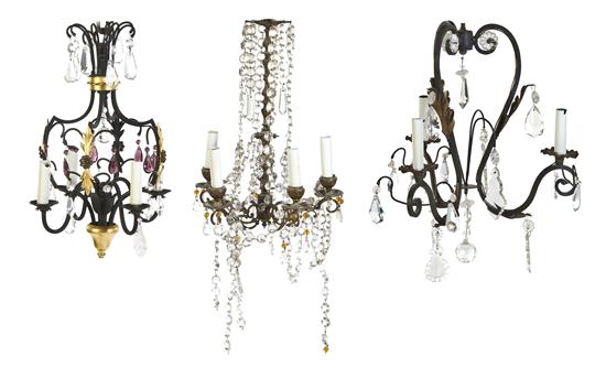  A Continental Four Light Chandelier 152a7f