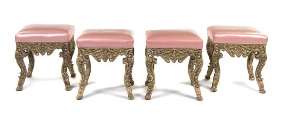  A Set of Four Rococo Style Tabourets 152aa9