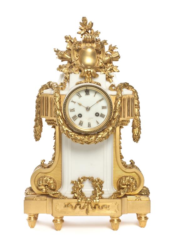 A French Gilt Bronze and Marble