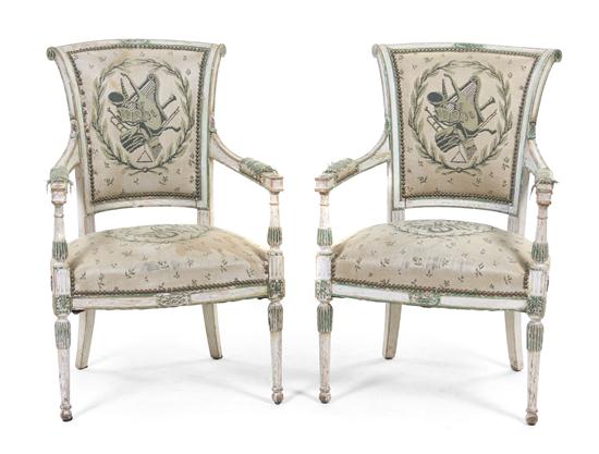 A Pair of Directoire Style Painted 152ab3