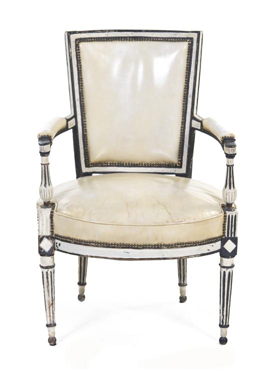 A Directoire Painted Fauteuil having 152aae
