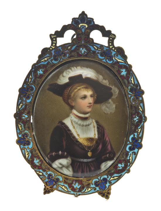 A Continental Porcelain Portrait Miniature