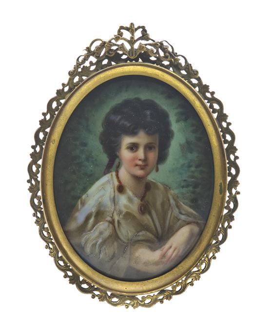 A Continental Porcelain Portrait