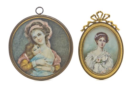 Two Continental Portrait Miniatures 152abf
