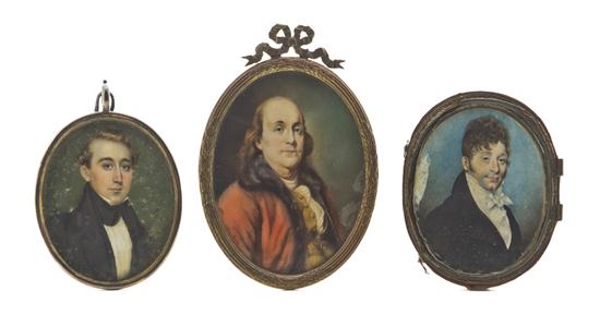 Two Portrait Miniatures on Ivory