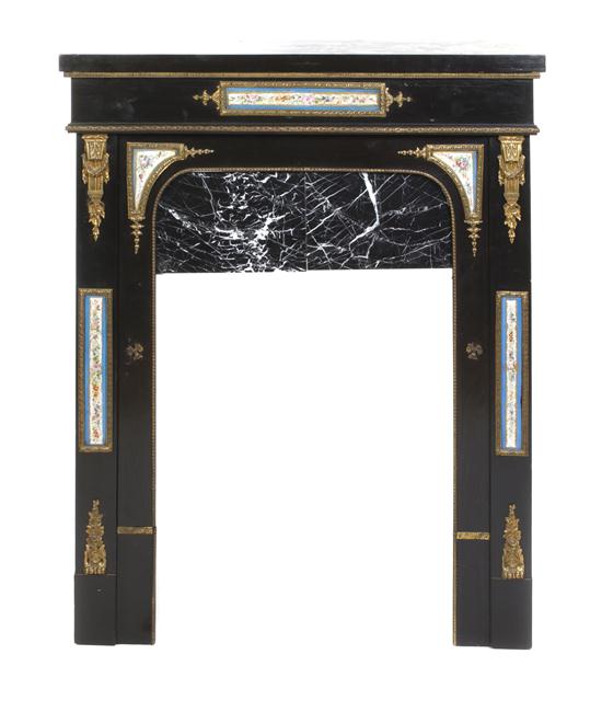 A Napoleon III Style Ebonized Sevres