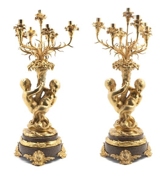 A Pair of French Gilt Bronze and 152ad4
