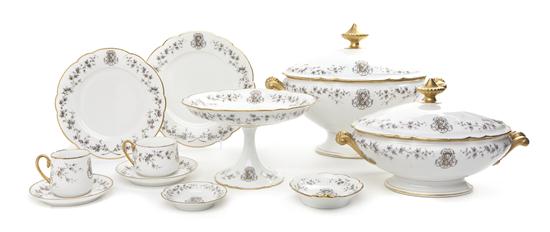 A French Porcelain Partial Dinner