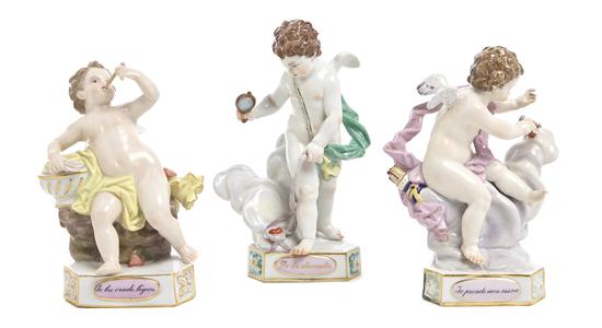 *Three Meissen Porcelain Figures