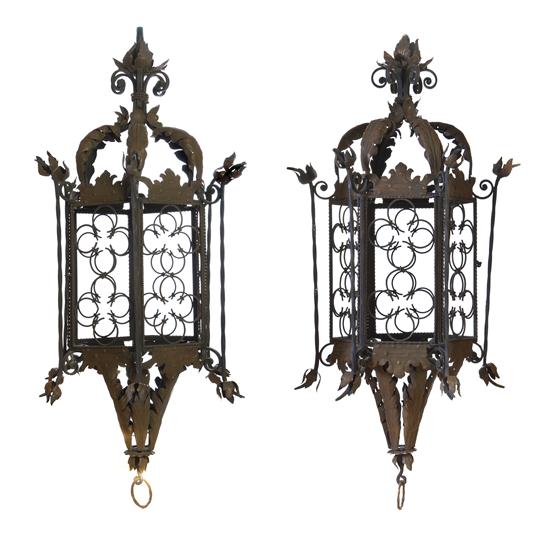 A Pair of Wrought Iron and Tole 152b30