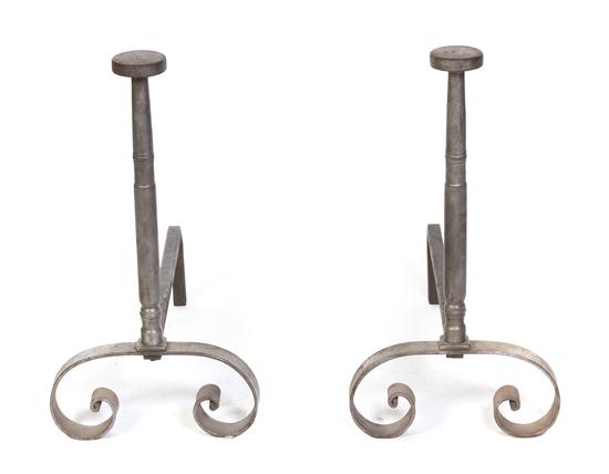 A Pair of Cast and Wrought Iron