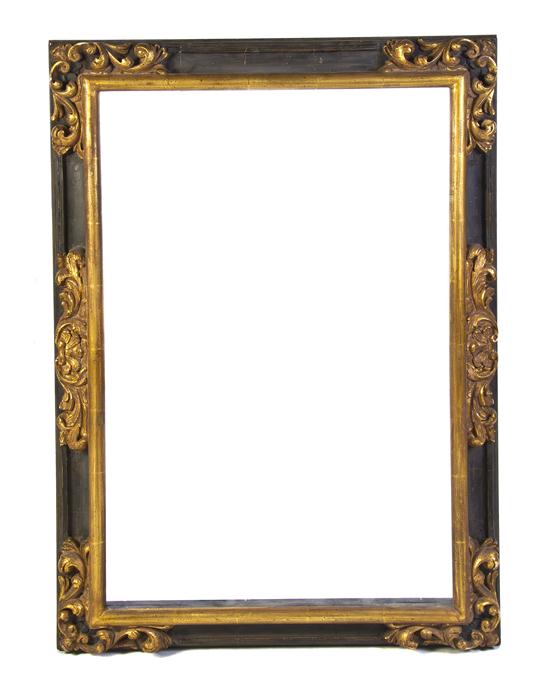 *A Painted and Parcel Gilt Frame