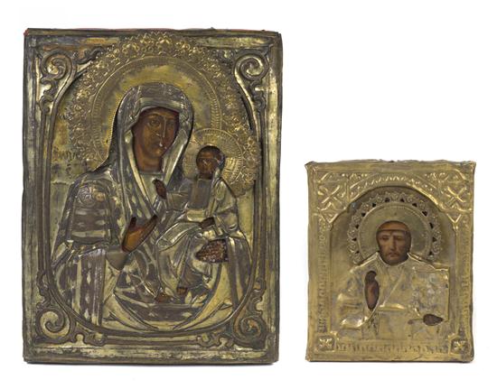 *Two Eastern European Oklad Icons