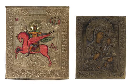  Two Eastern European Oklad Icons 152b7c