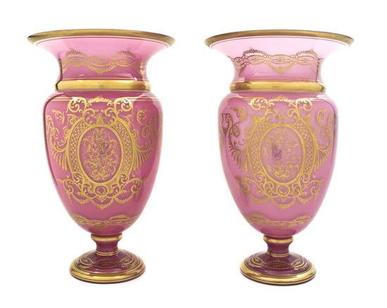 *Two Continental Gilt Decorated