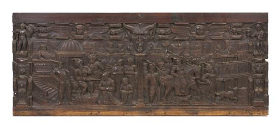  An Italian Carved Oak Cassone 152bcb