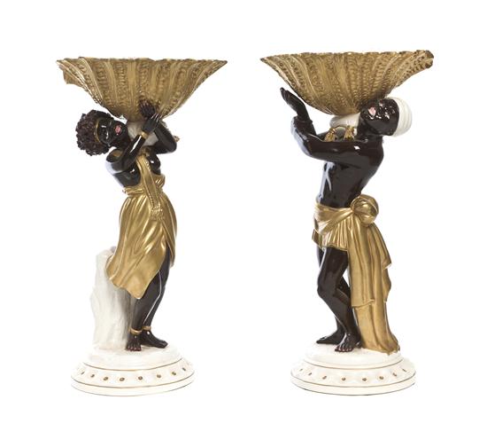 A Pair of Italian Blackamoor Compotes 152bc6