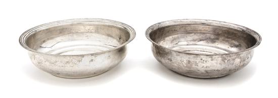 *A Pair of Egyptian Silver Bowls