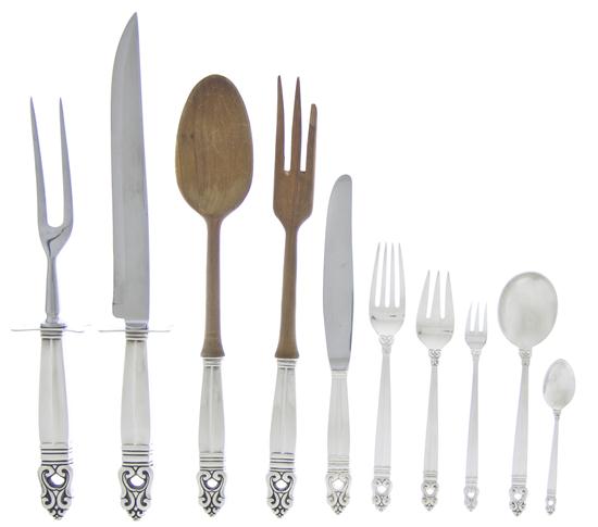 An American Sterling Silver Flatware