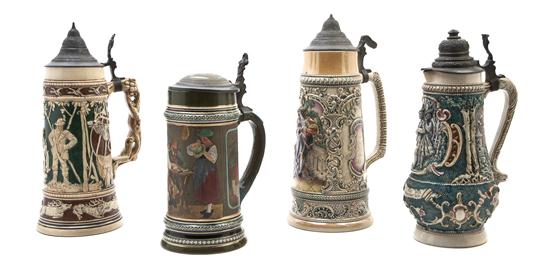 *Two German Porcelain Steins Diesinger