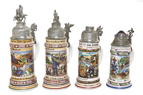  Four German Regimental Porcelain 152c88