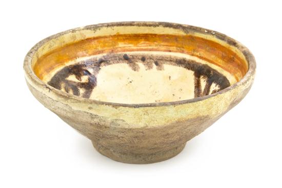 A Middle Eastern Pottery Bowl with 152caa
