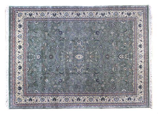 A Kashan Wool Rug having concentric