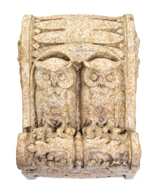 A Cast Stone Capital Fragment of S-scroll
