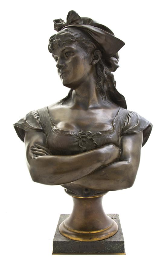 A Belgian Bronze Bust Leopold Harze