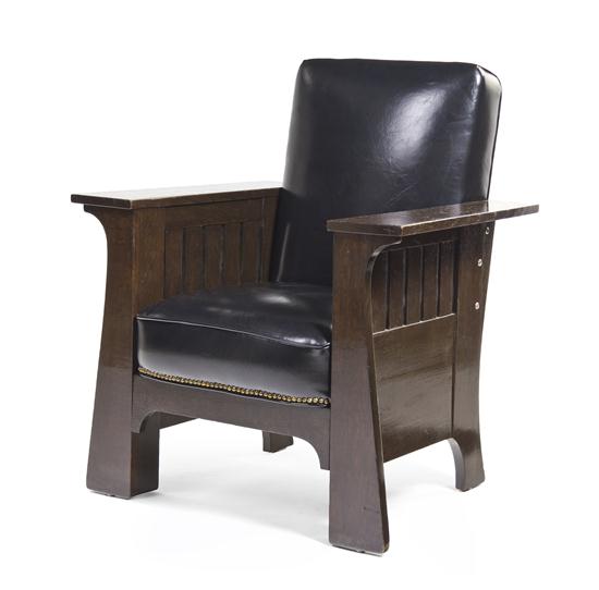 An Arts and Crafts Style Oak Armchair