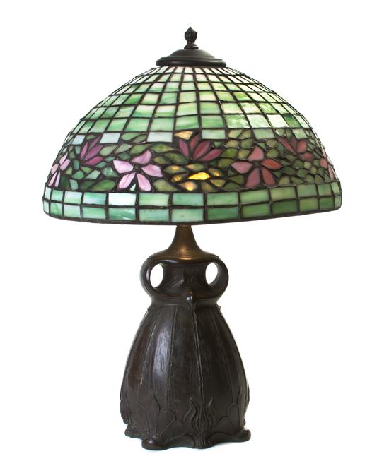 *An American Leaded Glass Table Lamp