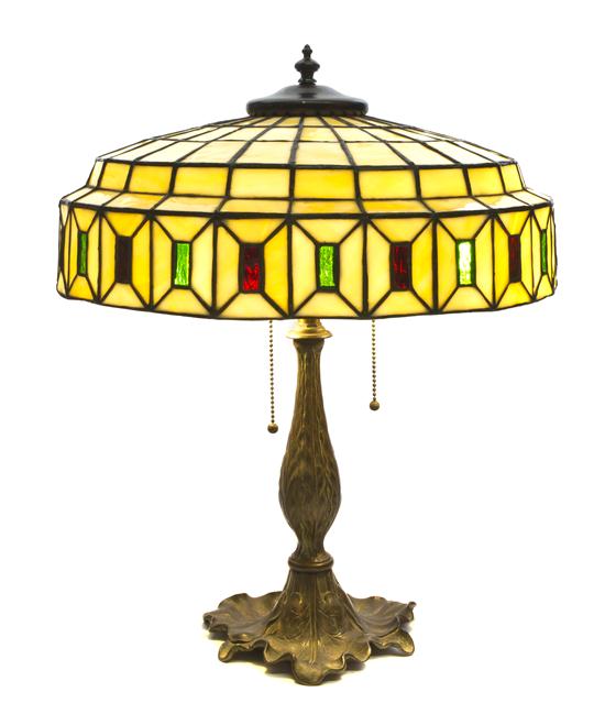 An American Leaded Glass Shade