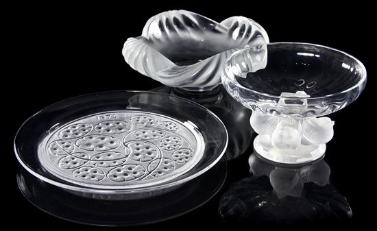 Three Lalique Glass Articles comprising