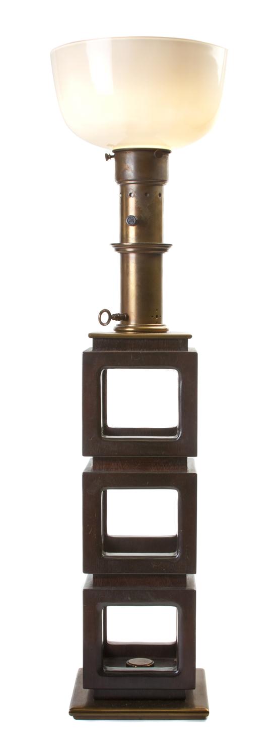 An American Mahogany Lamp Stiffel