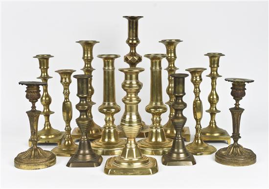 A Collection of Fourteen Brass