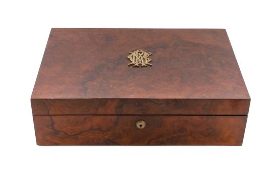 An English Burlwood Humidor Army 152dc2