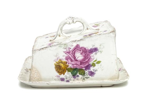 A German Porcelain Covered Cheese Dish