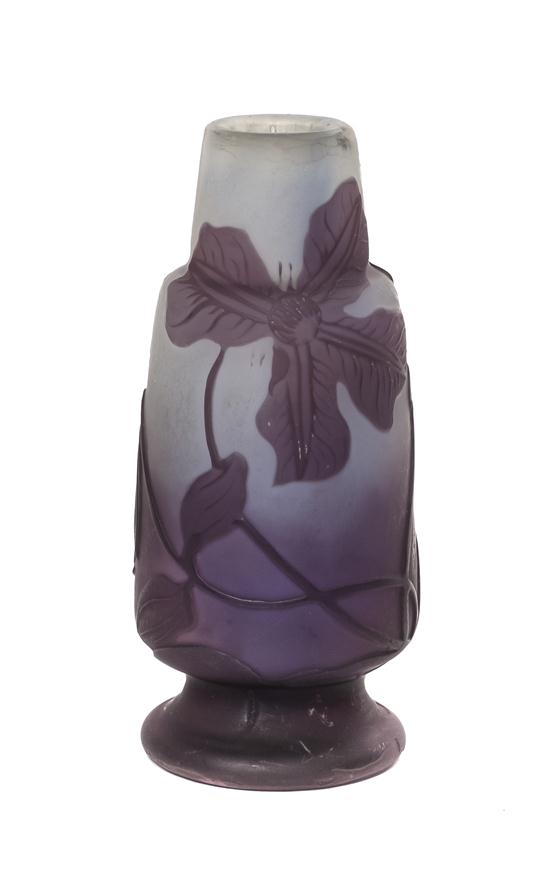 A Galle Cameo Glass Miniature Vase