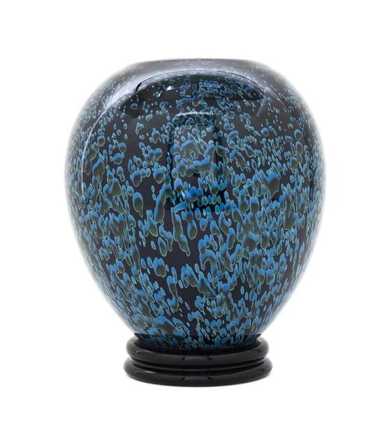 A Contemporary Glass Vase of ovoid