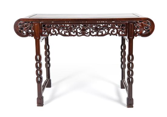 A Chinese Fruitwood Altar Table 152e36