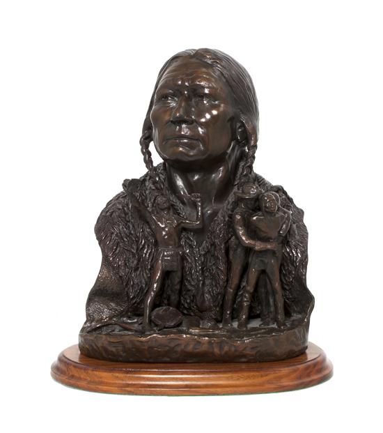 An American Bronze Figural Bust 152e9e