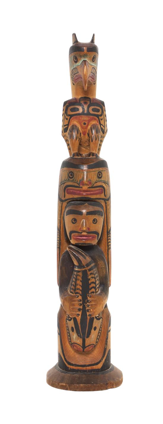 A Tsimshiam Polychrome Model Totem 152ed8