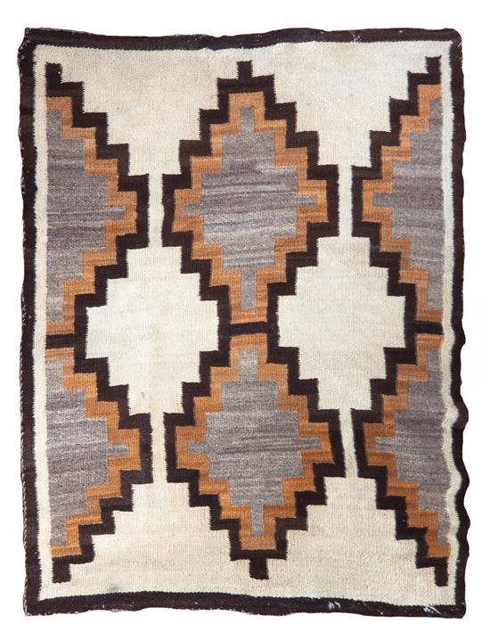 A Navajo Rug circa 1940 in grey