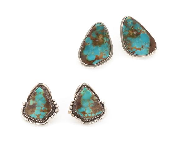 Four Pairs of Southwestern Sterling